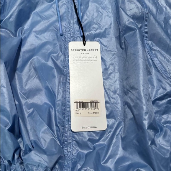 ALO Yoga Light Blue Sprinter Jacket NWT - Picture 2 of 6